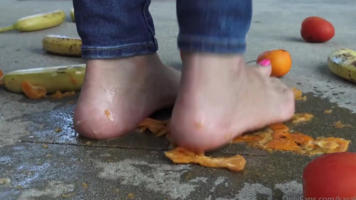Karakinky Onlyfans Here Is A Clip Of Me Crushing Fruits With My Feet That Was A Custom From A Long Time Fan Hope You