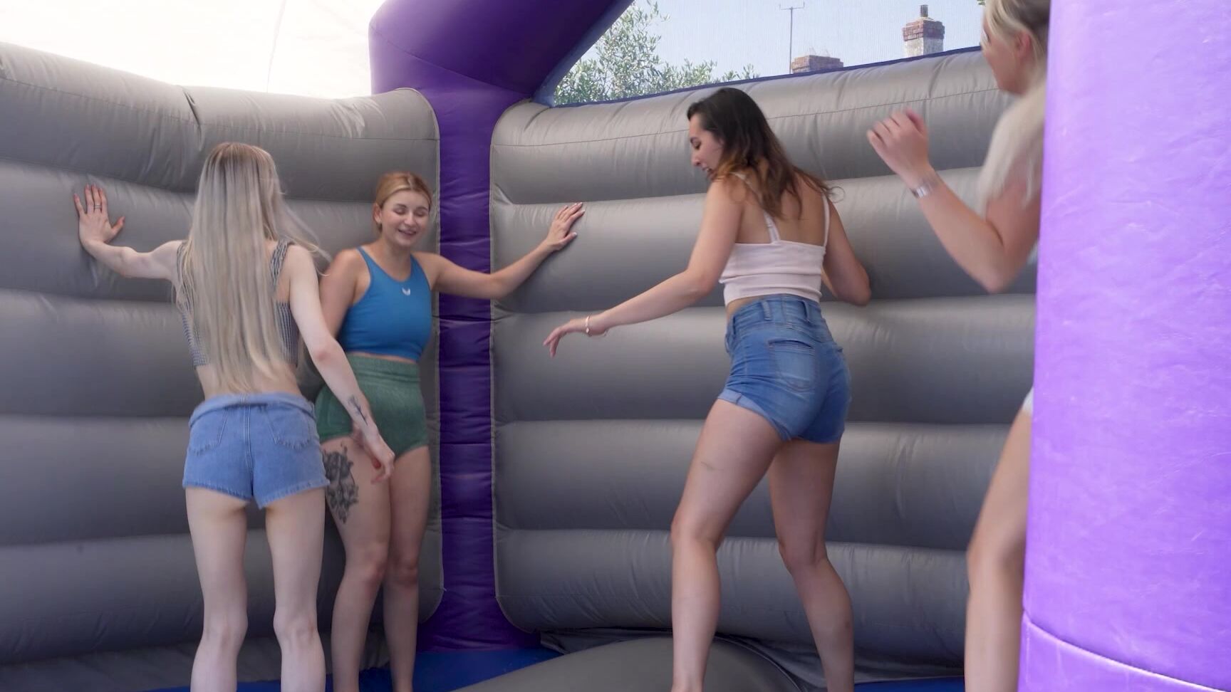 Summer Fox Four Girls On A Bouncy Castle Humiliate You