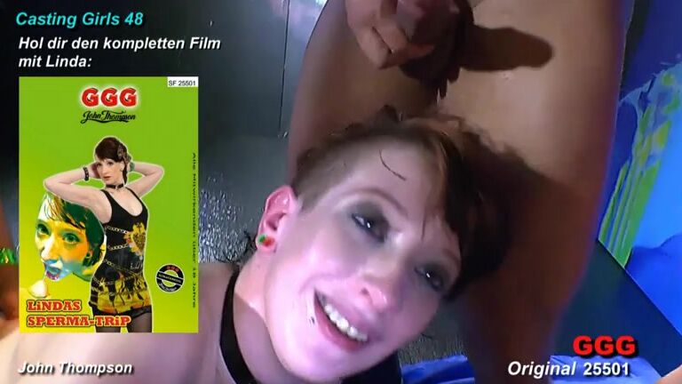 Bukkake, Masturbation, Facial, Stockings, Brunette, Redhead, Teen, Amateur, Brunette GGG - Casting Girls No. 048 GGG