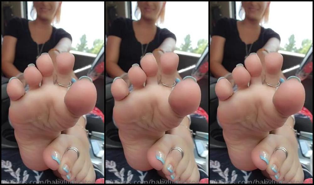 Babylumpstoes420 Onlyfans Its Feet Friday Fun My Little Foot Babe I Was In A Doctor Office Parking Lot Waiting Though 5