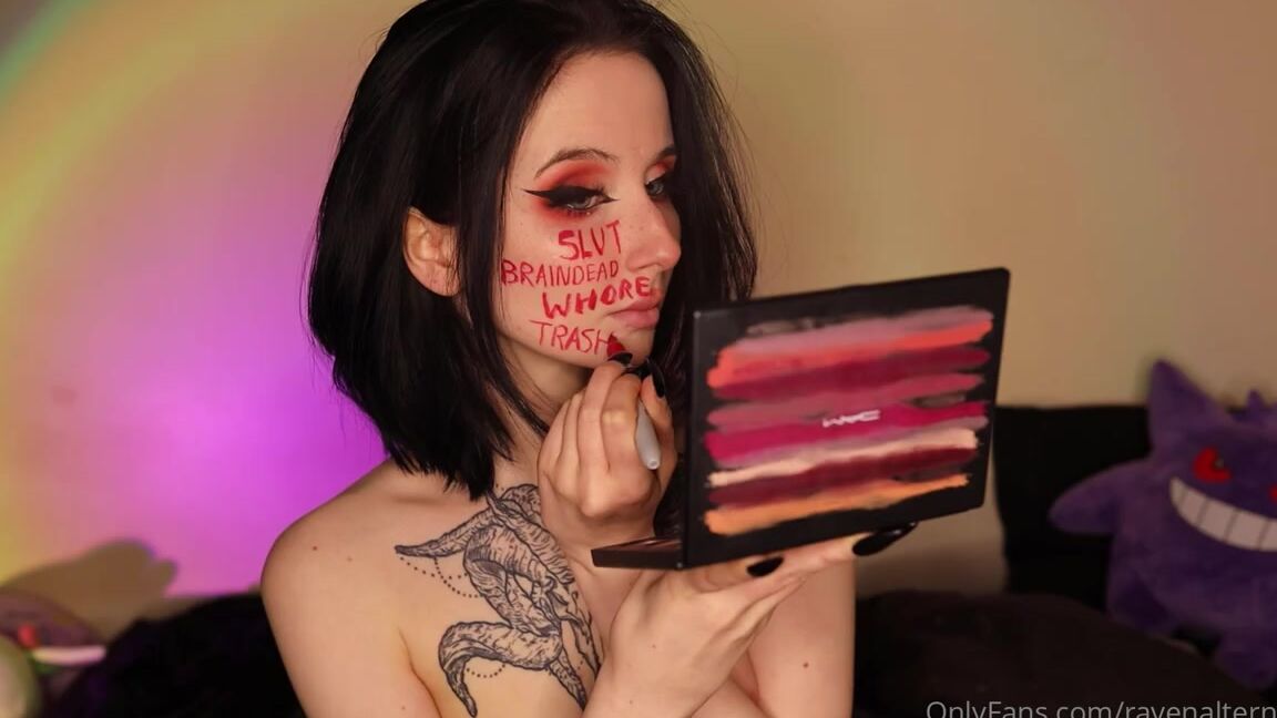 Raven Alternative Nicknamed Ravenalternative 01 28 2023 Onlyfans Video Some Girls Like To Do Natural Makeup In The Morning I Prefer To Spice Things Up