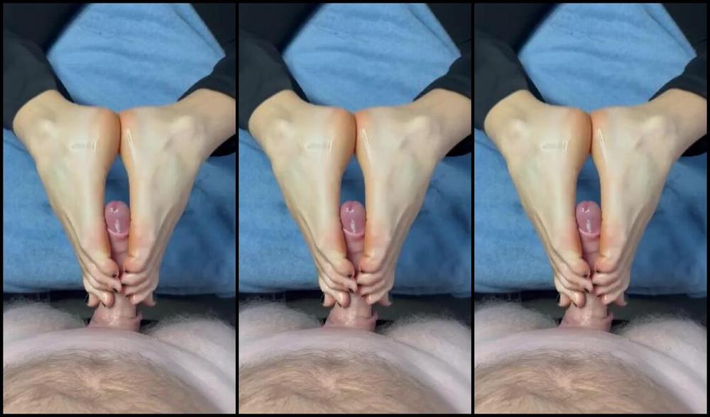 Linzi Little Aka Hang10Toess Onlyfans New Reverse Footjob While He Was Standing We Had So Much Fun With This Angle I Tried To Make Sp