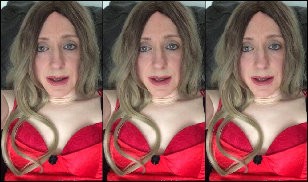 Scarlett Ts Video Blog Update In Sexy Red Satin And She Is Not So Shy Today