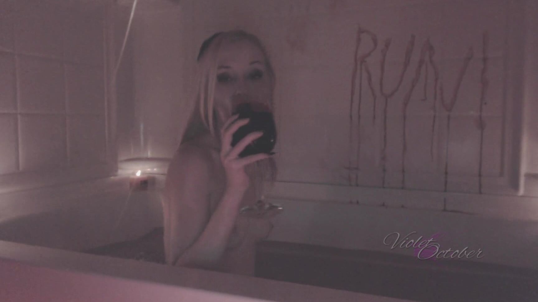 Bathtub Fetish, Gothic, Halloween, Solo Female, Vampire violetoctober bathory ManyVids