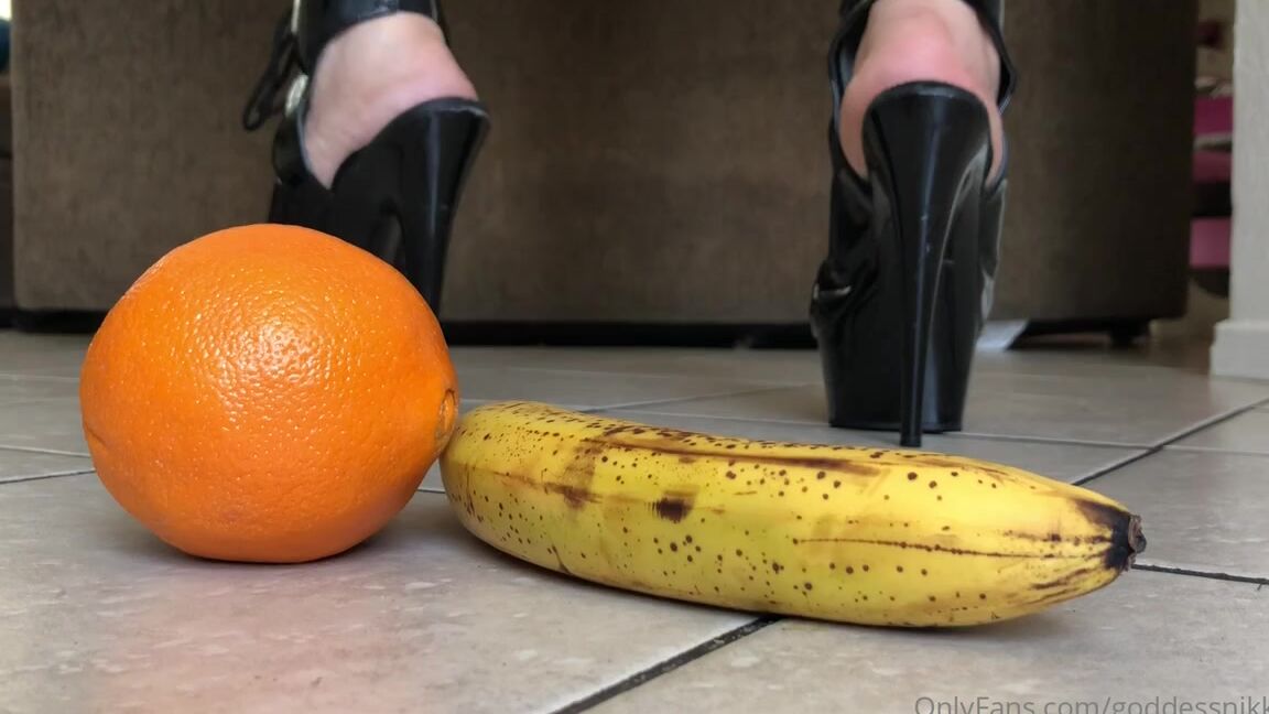 Prettynikkitoez Onlyfans So This Is Suppose To Be My Version On C Bt Cock Ball Stomping But With Fruit I Brought