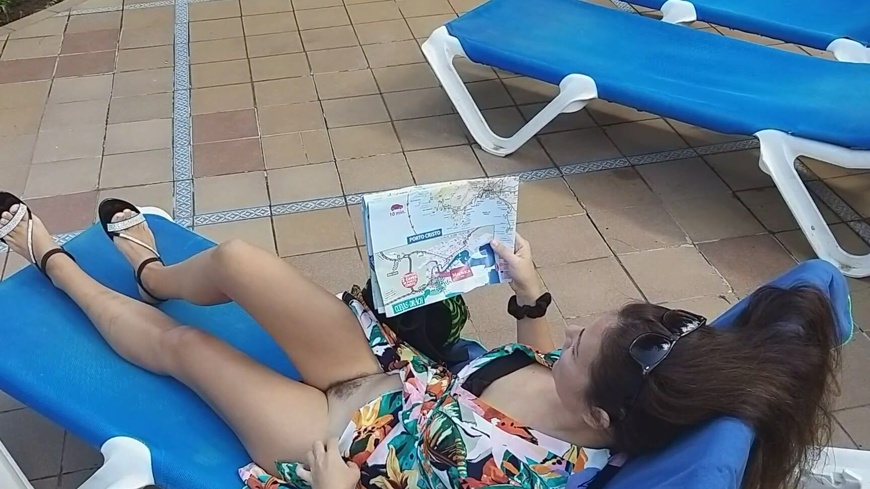 My Wife SexyDreams Up Dress NO PANTIES at Hotel Pool Area Risky Public flashing Pornhub