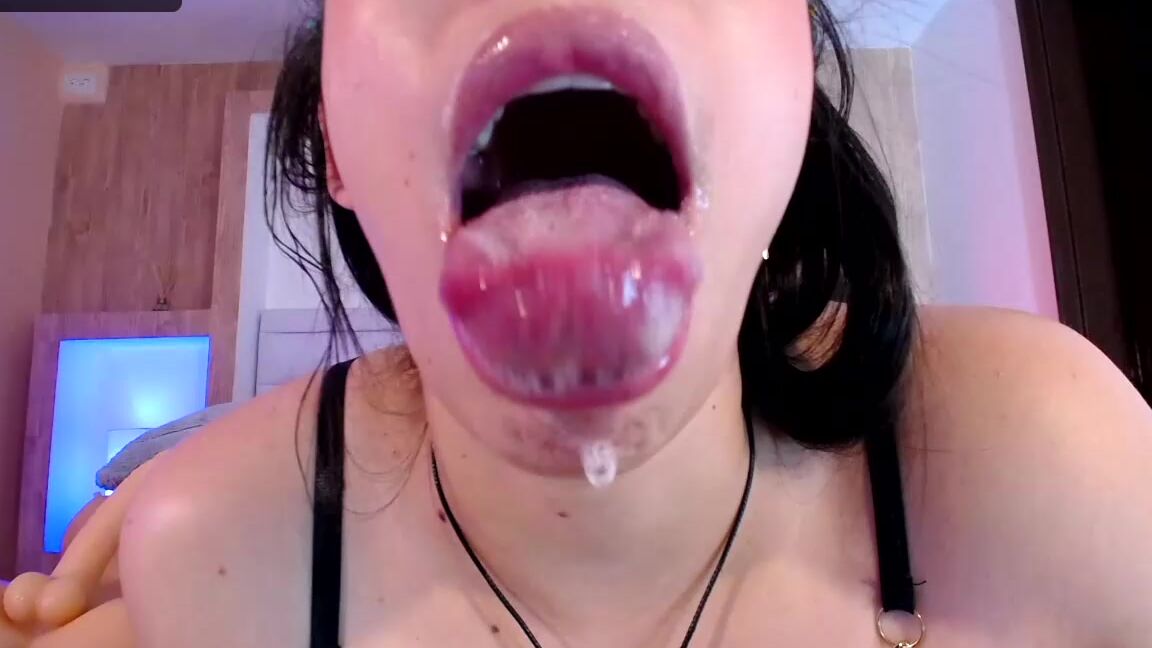 "Melted_Chocolate" blowjob, deepthroat, fucking, orgasms, sloppy Huge Eyes and Huge Dildo Deepthroating manyvids