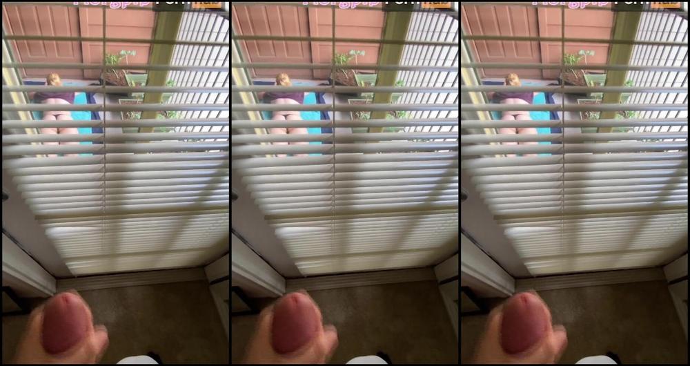 Masturbating To My Hot Sunbathing Stepsister