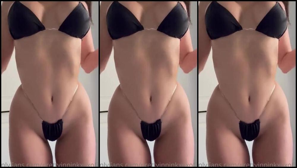 Pretty In Pink Nicknamed Prettyinpinkxoxofficial Onlyfans I Think My Body Was Made For This Bikini What Do We Think Of These Plastic Clear Straps Not 1