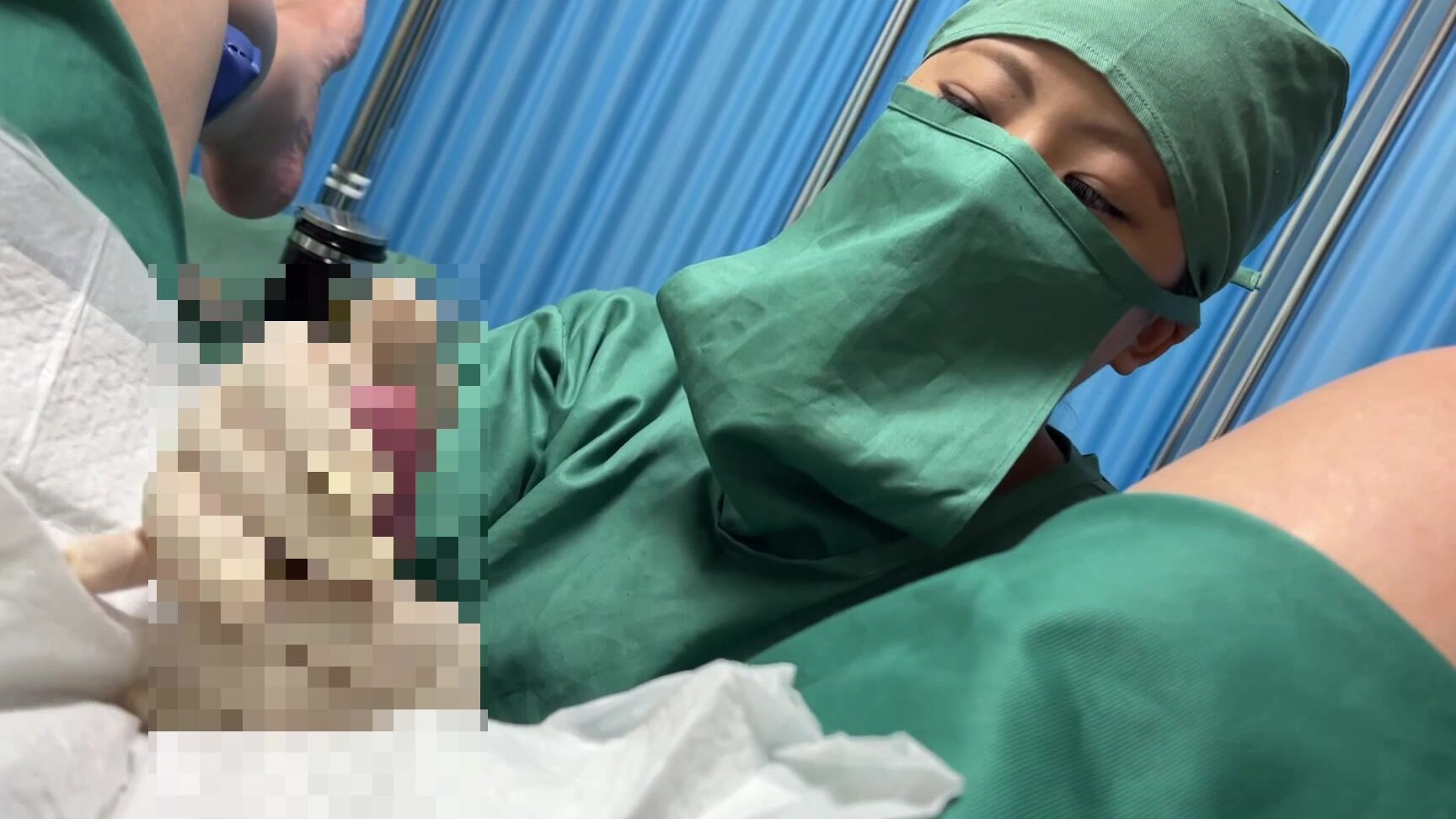 Doctor Yukino Handjob in a Japanese doctor Yuris surgical gown Manyvids