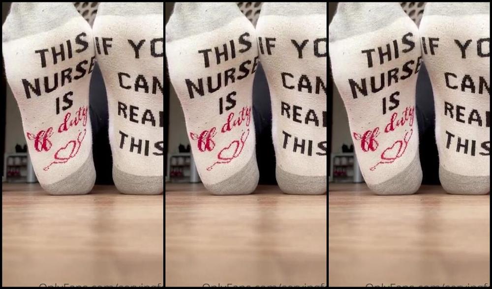 Servingbarefeet Aka Servingfet Onlyfans Ohhhhh These Nurse Socks Are Exquisite 3 Days Of Back To Back Shifts After The Gym This Mornin