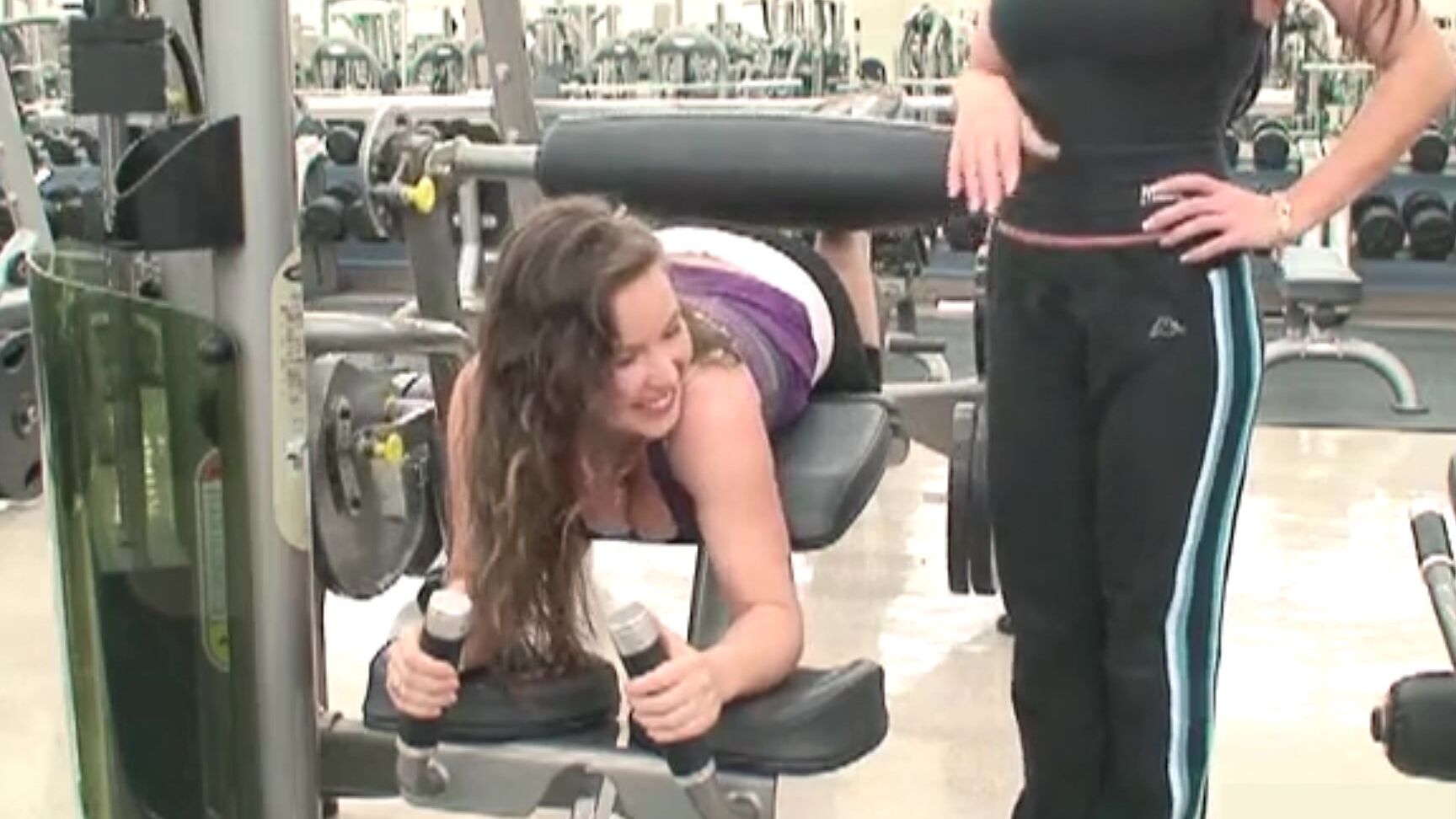 "Real_36_dd" bodybuilding, girlgirl, gymnastics, muscularwomen, sfw, workoutgym Gym time with my bff manyvids