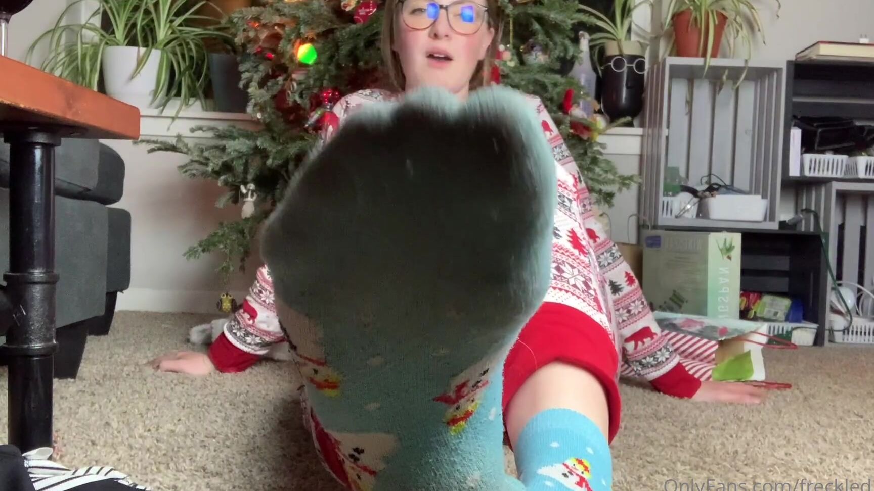 Freckled Feet Stinky Christmas Sock Joi With Countdown Should I Raffle Off These Well Worn Socks