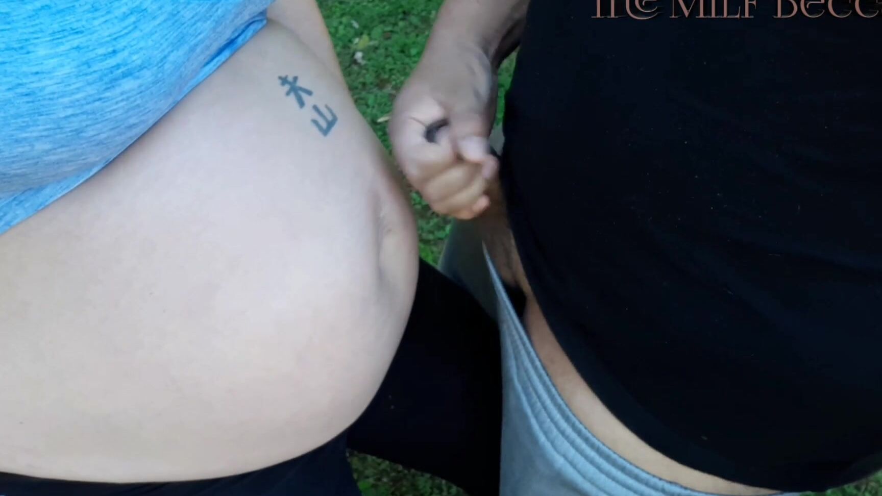 The Milf Becca First Ever Bump Job Outside