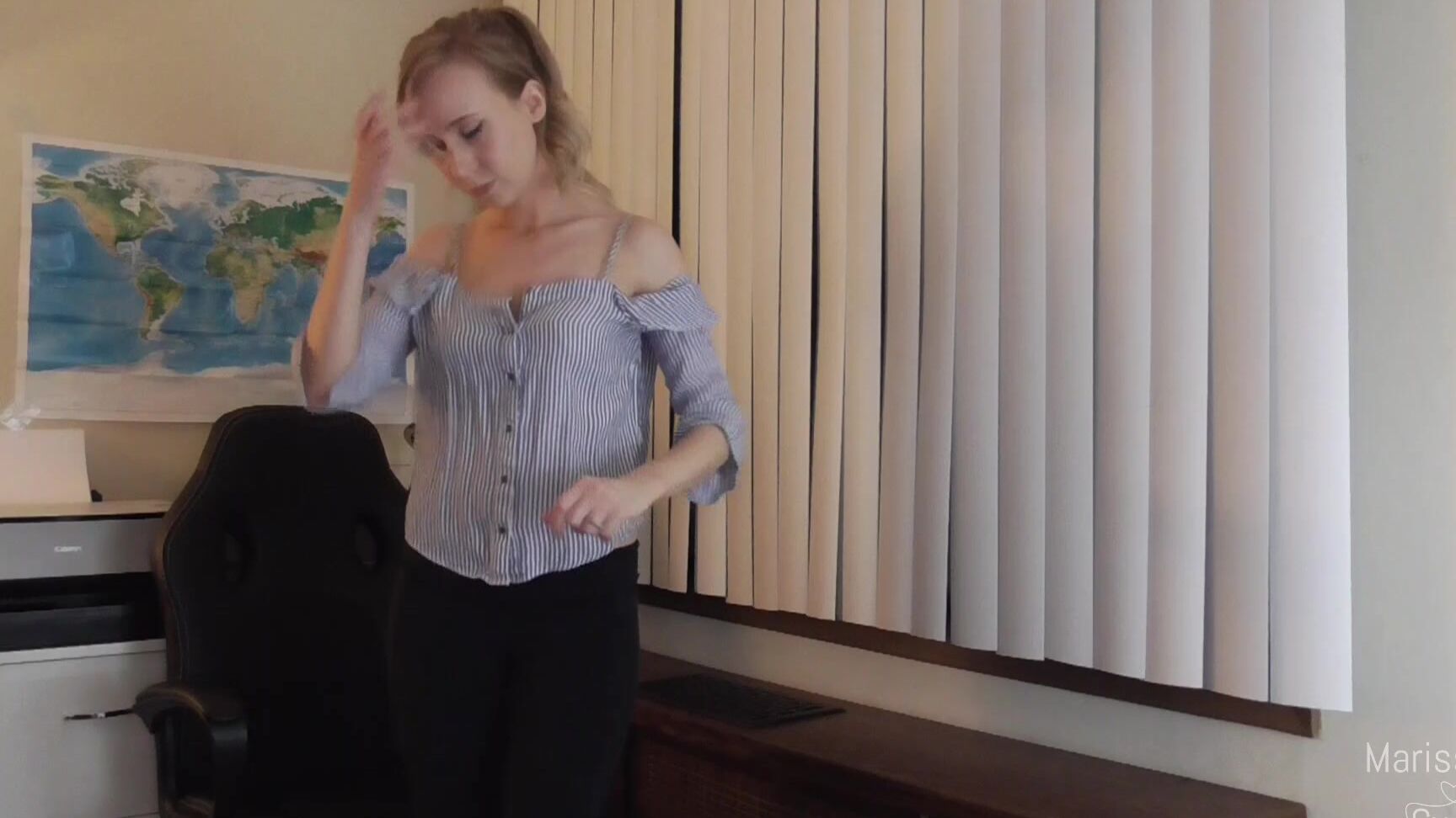 "Marissa Sweet" belly button fetish, non-nude, stretching, teacher, thong fetish Teachers Exposed Belly Button manyvids