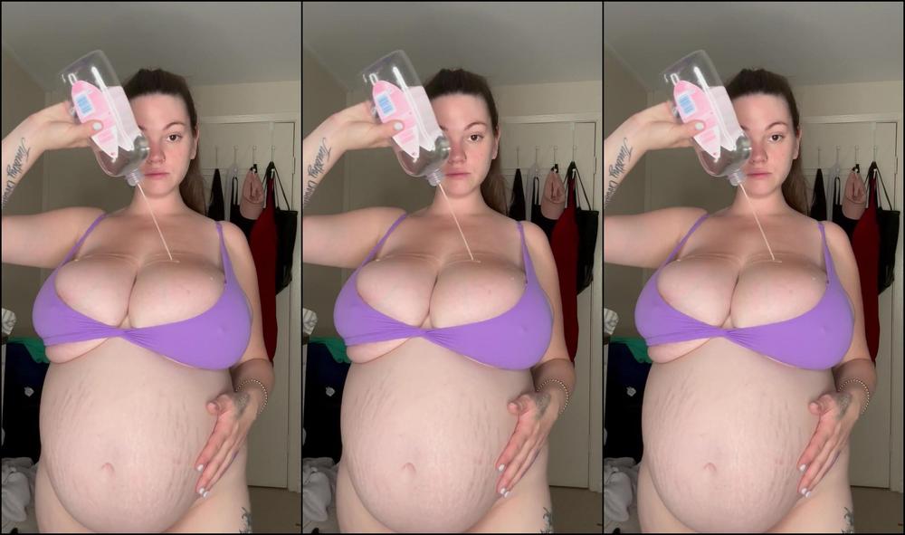 "Lylasbigheart" solo, pregnant Lylasbigheart - 3 Minute Baby Oil Topless Video SiteRip