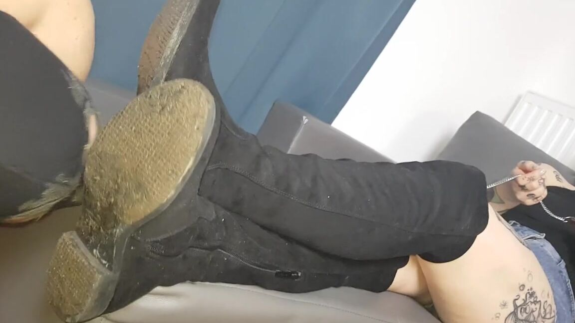 sadistic sisters empress victoria muddy boots covered with leftovers from a countryside hd 1920x1080 Clips4Sale