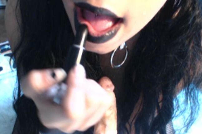 Black & Ebony, Blowjob, Fetish, POV ohainaomi gothic black lips blowjob ManyVids