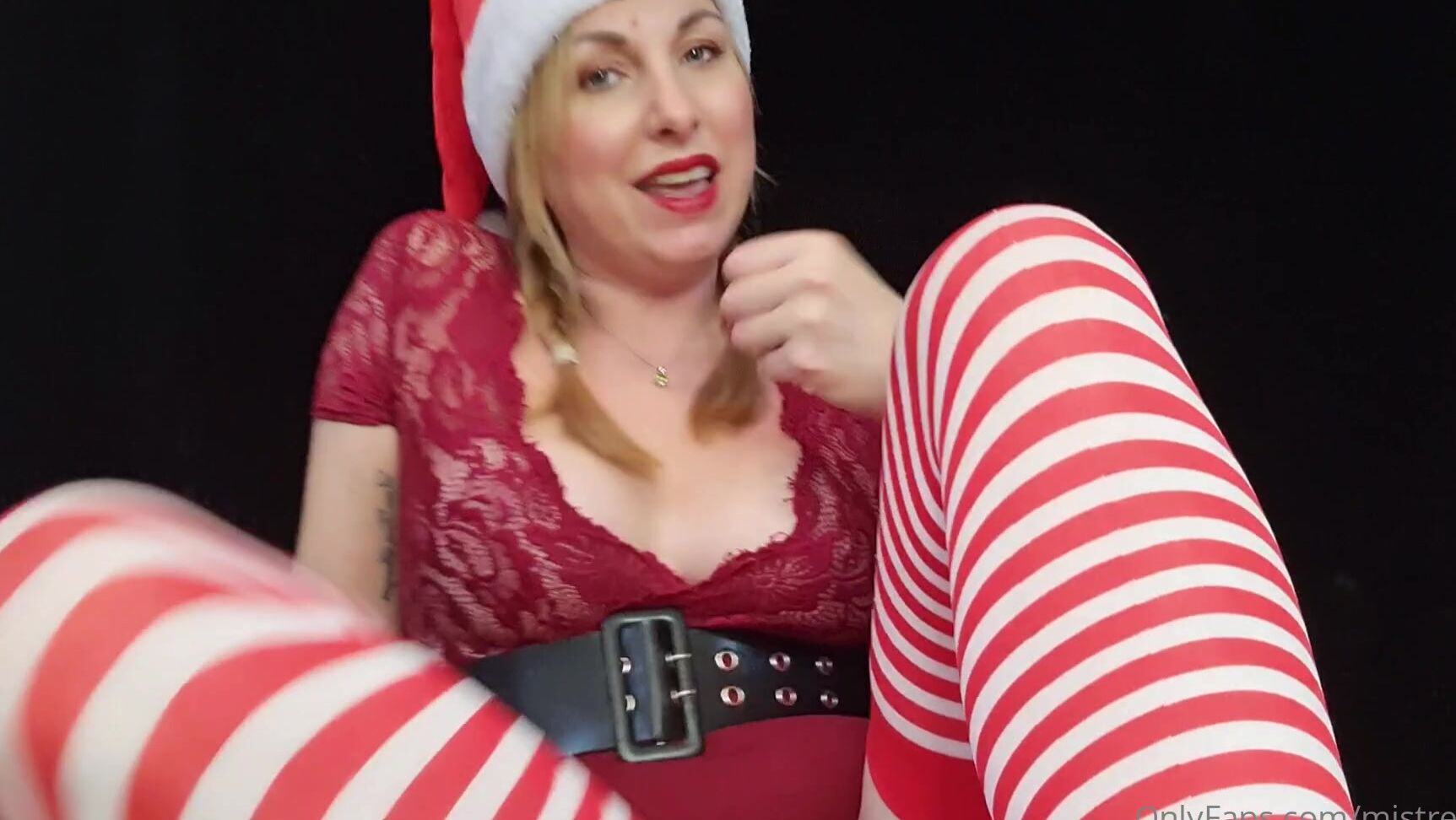Mistressjxx Merry Christmas You Filthy Animals Enjoy Some Candy Stripe Stockings Joi