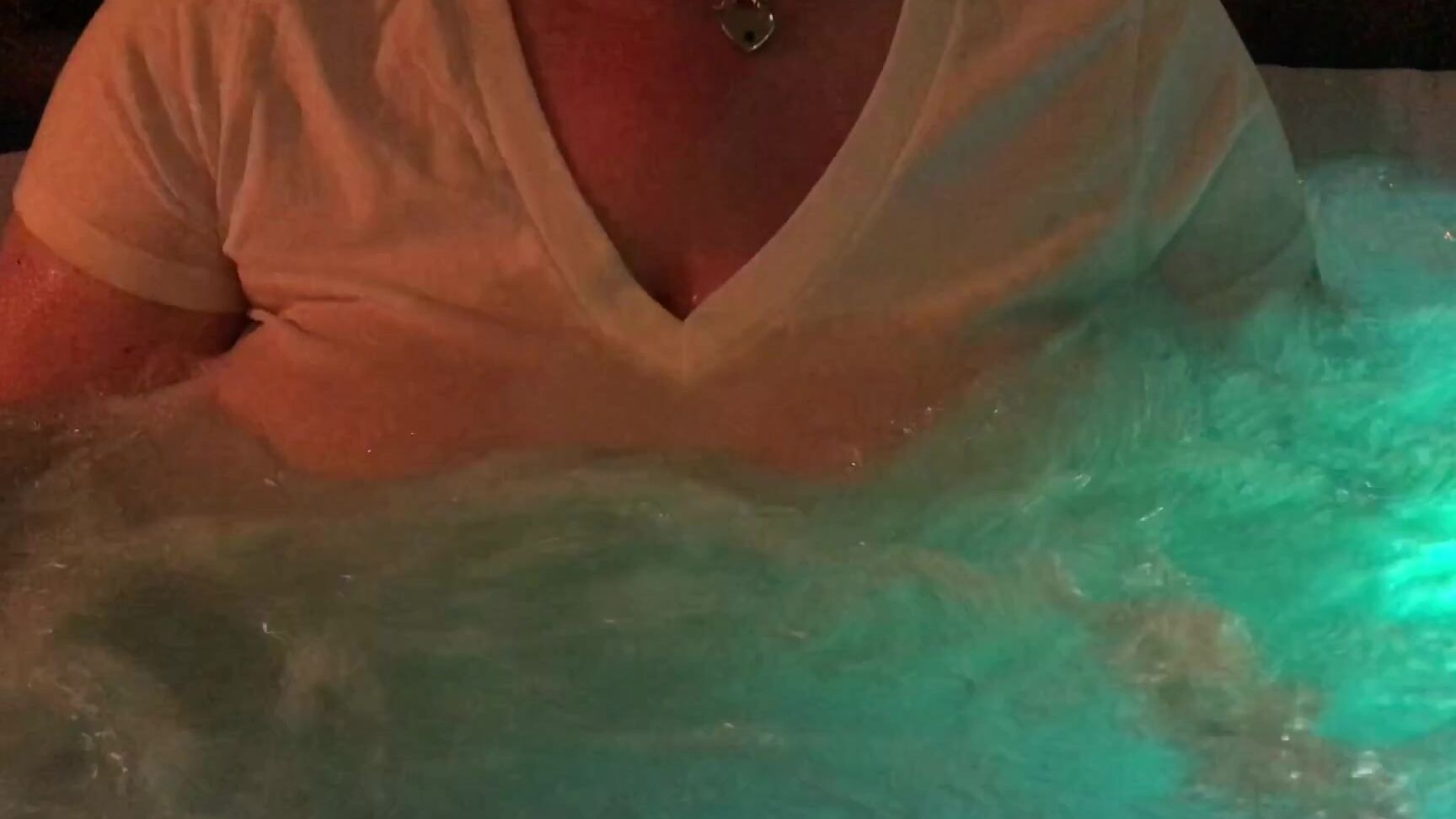 Busty Von Tease 4268995 10 17 2017 Wet T Shirt In The Hot Tub Movie Tittytuesday