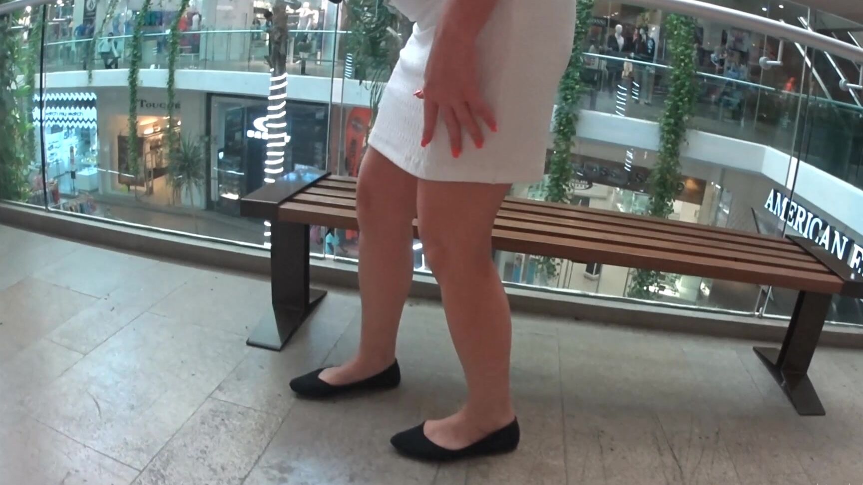 Naughty Christine Up Skirt In Playadel Carmen