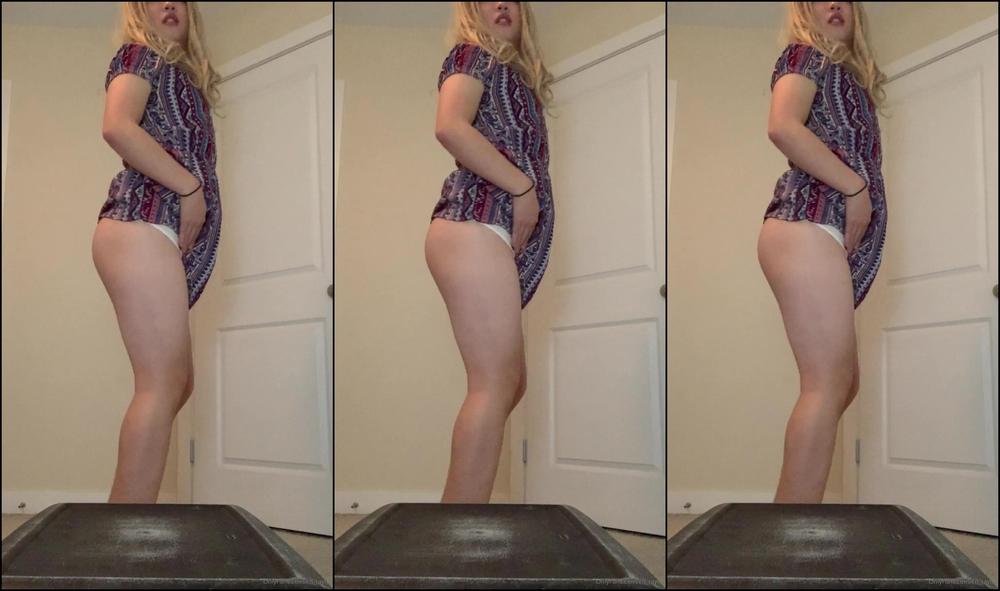 Taylorsmallz Wearing A Girly Dress And Cumming Lots