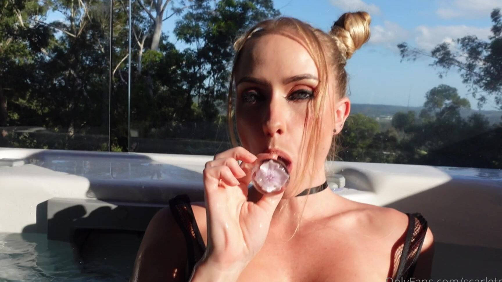 Scarletchase Testing Out My New Handmade Glass Butt Plug I Absolutely Love The Way Glass Feels Inside