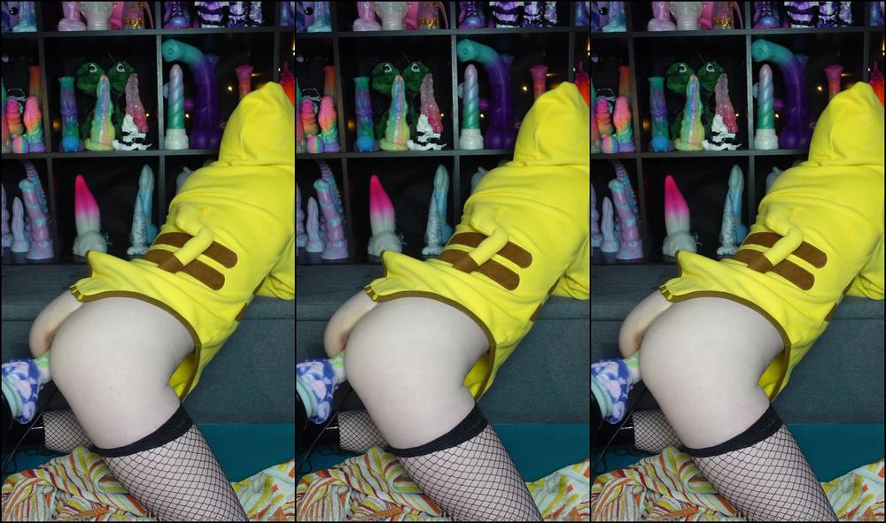 Little Pixie Kitten Pikachu Gets Fucked By Large Echo From Bad Dragon On The Fuck Machine Please Remember To L