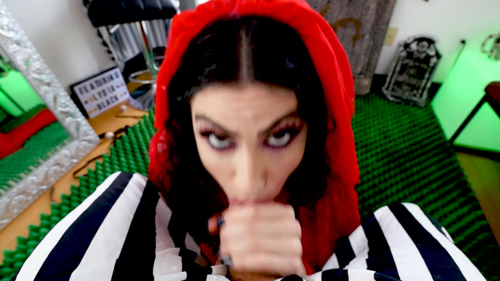 Tattooed, Deepthroat, POV, Swallow, Goth, Blowjob Lydia Black - She's On Her Knees DeepThroatSirens.com / TopWebModels.com