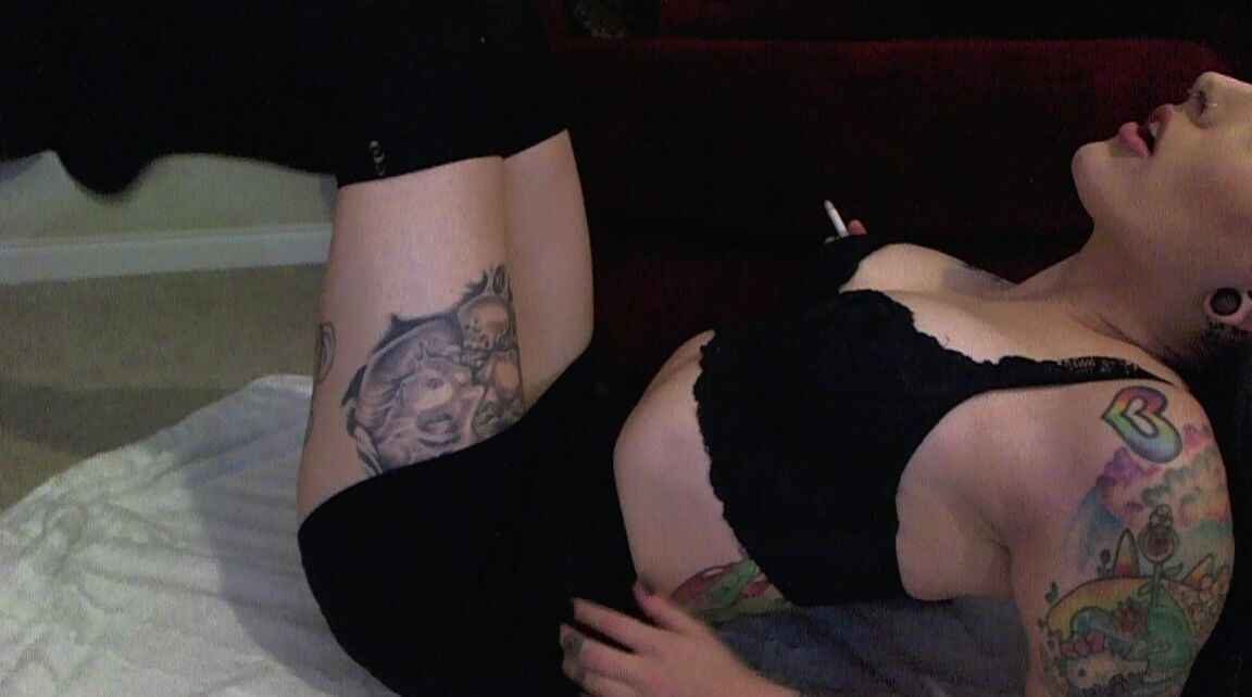 Gothic, Lip Fetish, Mouth Fetish, Smoking, Tease & Denial heidifox slow seductive smoke break ManyVids