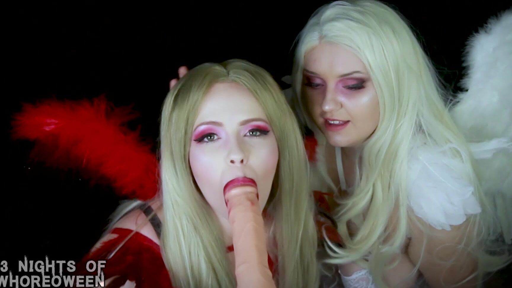 Blow Jobs, Facials, Halloween, Jerk Off Instruction, JOI twothornedrose pure evil jerk for us double facial ManyVids