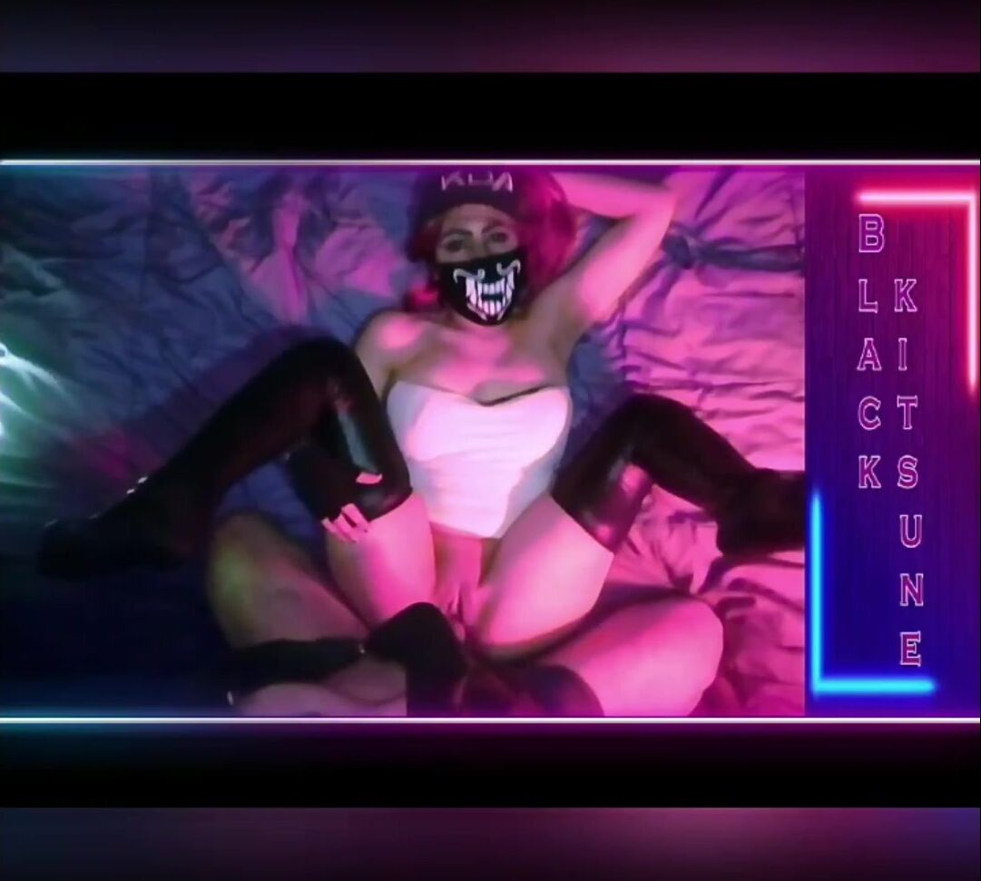 "Black Kitsune" anime, cosplay, games, sexygamer, teens18plus Akali KDA hard fuck hentai music manyvids