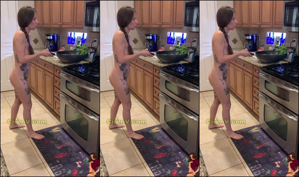 Cooking,Kitchen,Hot Wives,All Natural,Tattoos theunlimitedgroup sexy nude wife making dinner ManyVids
