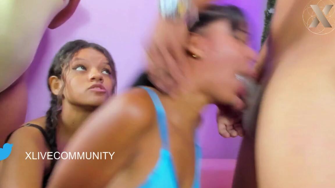 Xlivestudio Three Horny Latina Teens Share A Cock