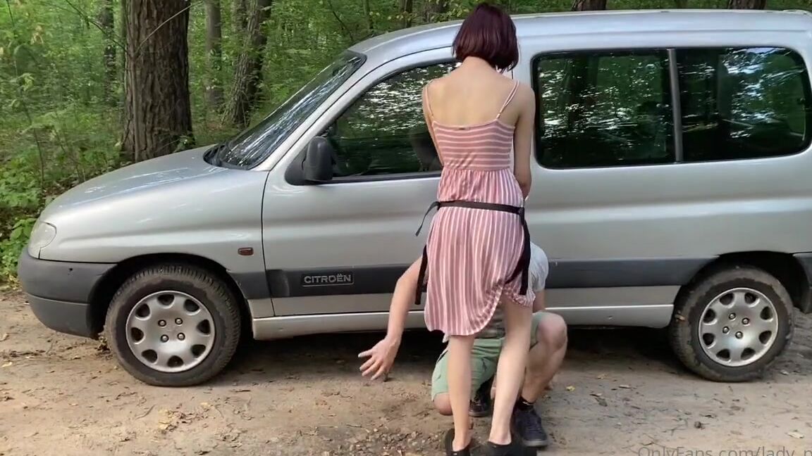 Lady Perse Today Me And My Slave Had Trip To The Forest To Relax On The Nature And To Use Him By Fuck