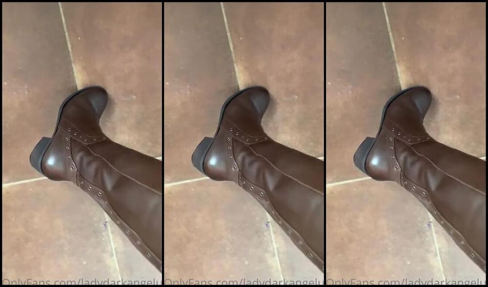 Ladydarkangeluk Onlyfans New Boots On Off To Work An Hour Session This Morning Then Filming This Afternoon