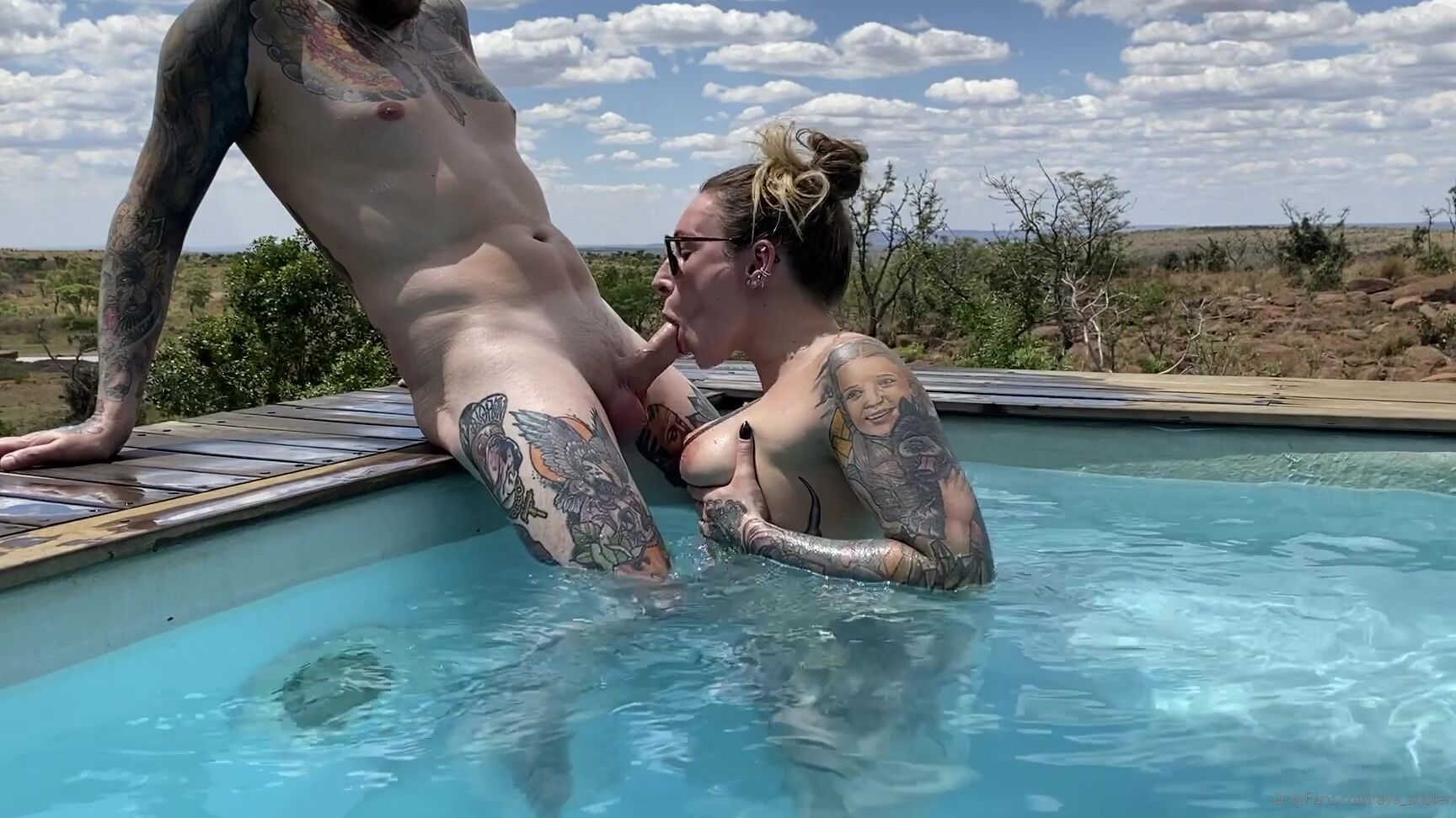 Ava Austen New Pool Sex Sucking Dick Taking A Huge Mouthful Of Spunk