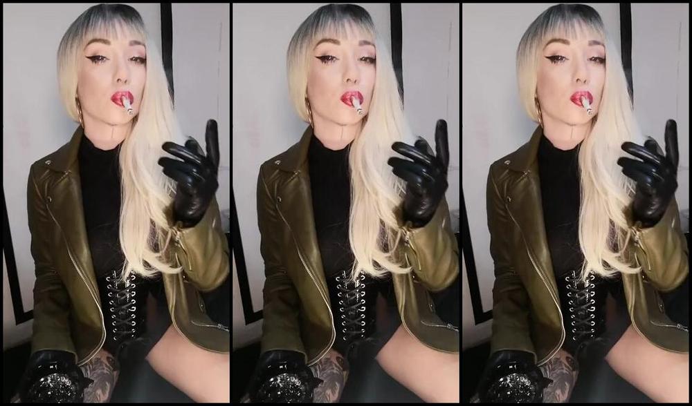 Queen Kinkerbell Nicknamed Kinkerbell23 Onlyfans 6 Minutes Of Me Chain Smoking Two Delicious Malboro Reds In My New Green Leather Jacket Tn