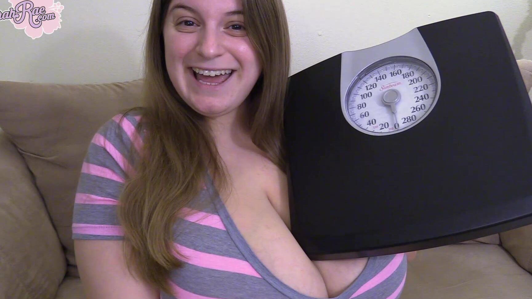 Sarah Rae Weighing My Huge Boobs