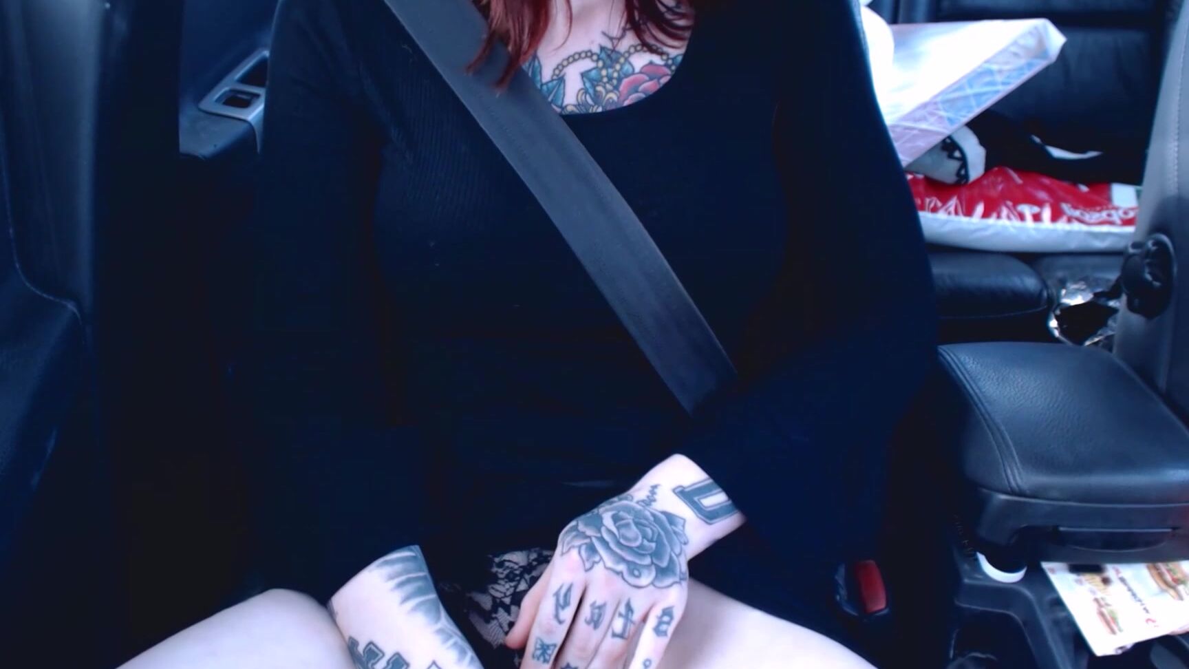 Slutty Spice Super Public Car Cum