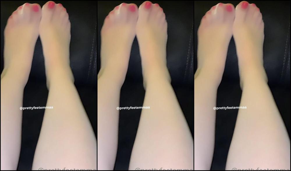 Prettyfeetemmaa White Nylon Removal Showing Of My Bright Pink Toes And Silky Soft Wrinkly Soles Wo