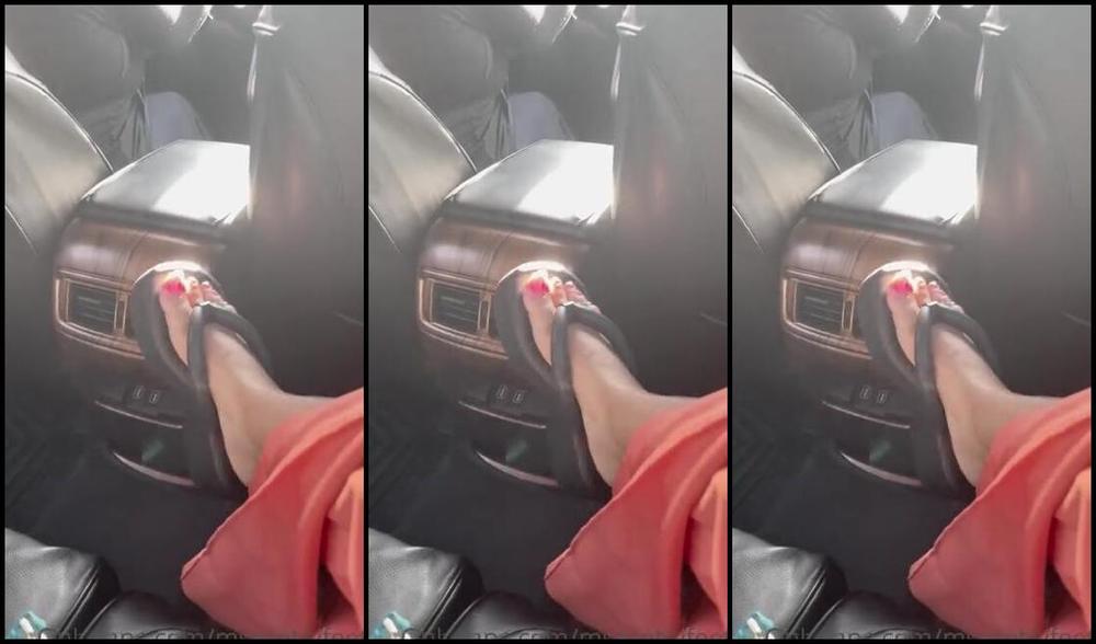 Msprettyfeet 07 30 2022 Onlyfans Video Playing With My Flip Flops In My Uber
