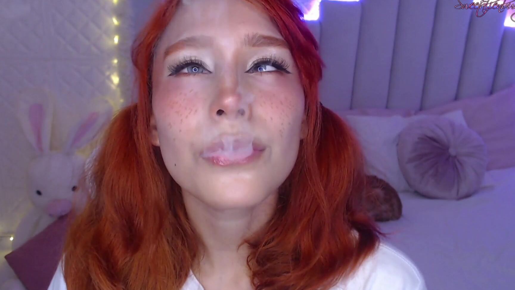 Close-Ups, Eye Contact, Mouth Fetish, Smoking, Vaping sweetalienbunny im your fucking smoke fantasy ManyVids