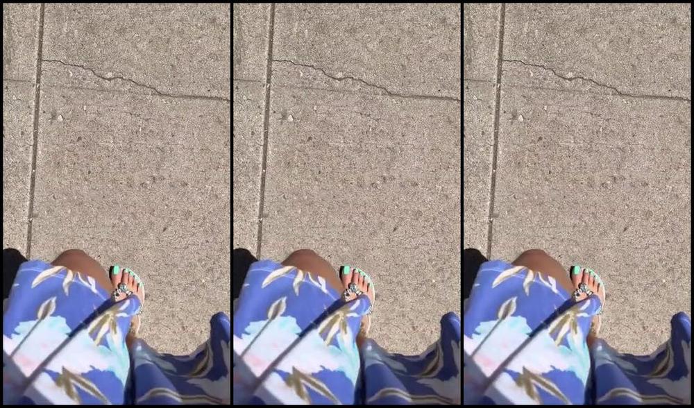 Goddess Pussyfoot Aka U186296307 Onlyfans I Went For A Walk In A Cute Sundress And My Crystal Havaianas Today Lots Of People Were Saying 1S