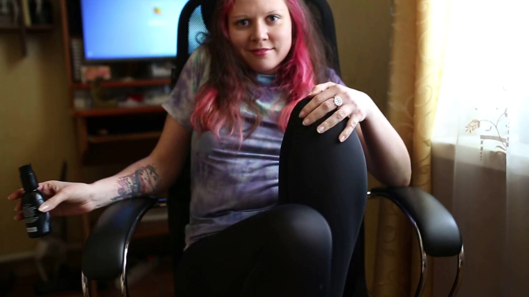 Joe Jex Pinkhair cutie does handjob and footjob in socks Pornhub