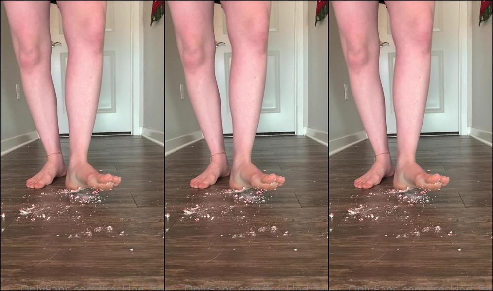 Freckled Feet Candy Cane Crush Trample Asmr Would You Lick