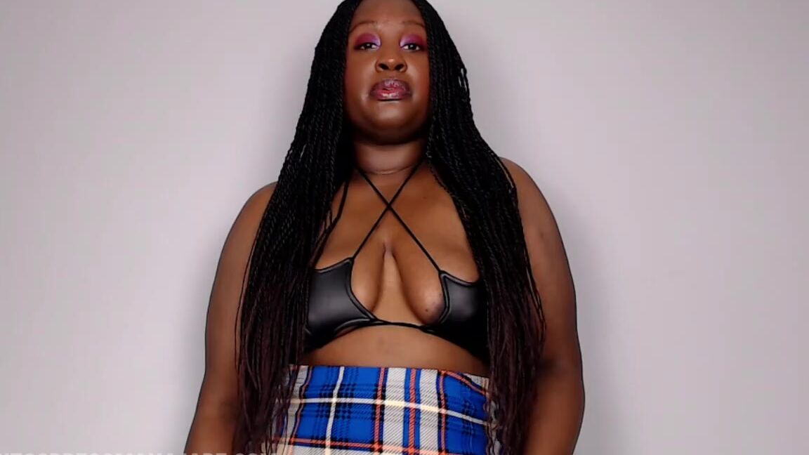 "UnfriendlyBlckHottie" ebony female domination, femdom, gay, mind fuck, sensual domination you re gay NOT bi manyvids