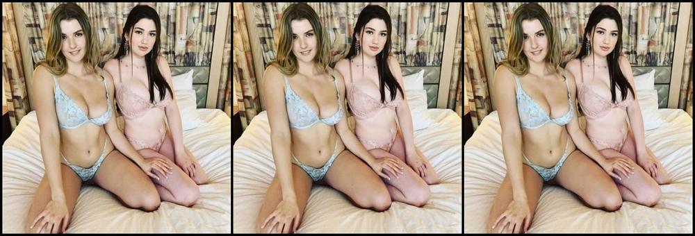 Threesome, Gonzo, POV Mia Melano Alyx Star eats my pussy then we use our big natural tits to make him cum SiteRip