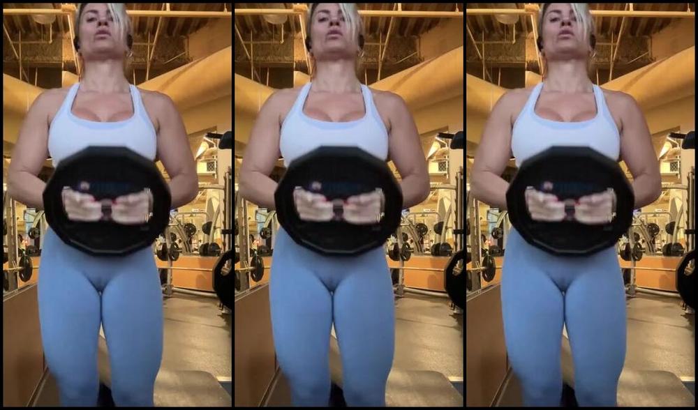 Goddess Sydney Thunder Nicknamed Goddesssydneythunder1 Onlyfans Hell Yeah Im Getting Leanlate Night Workout Watch Me Pump N Flex Baby Jd