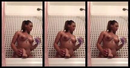 Hallehayes Fucking My Dildo In The Shower